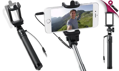 Handheld Wired Monopod Selfie Stick!